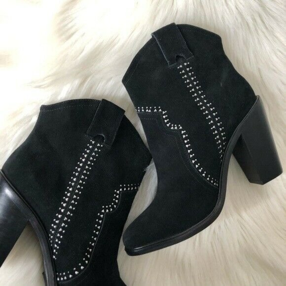 NEW Joie Monte Studded Suede Pull On Booties Ankle Boots Size 38 - Picture 5 of 12